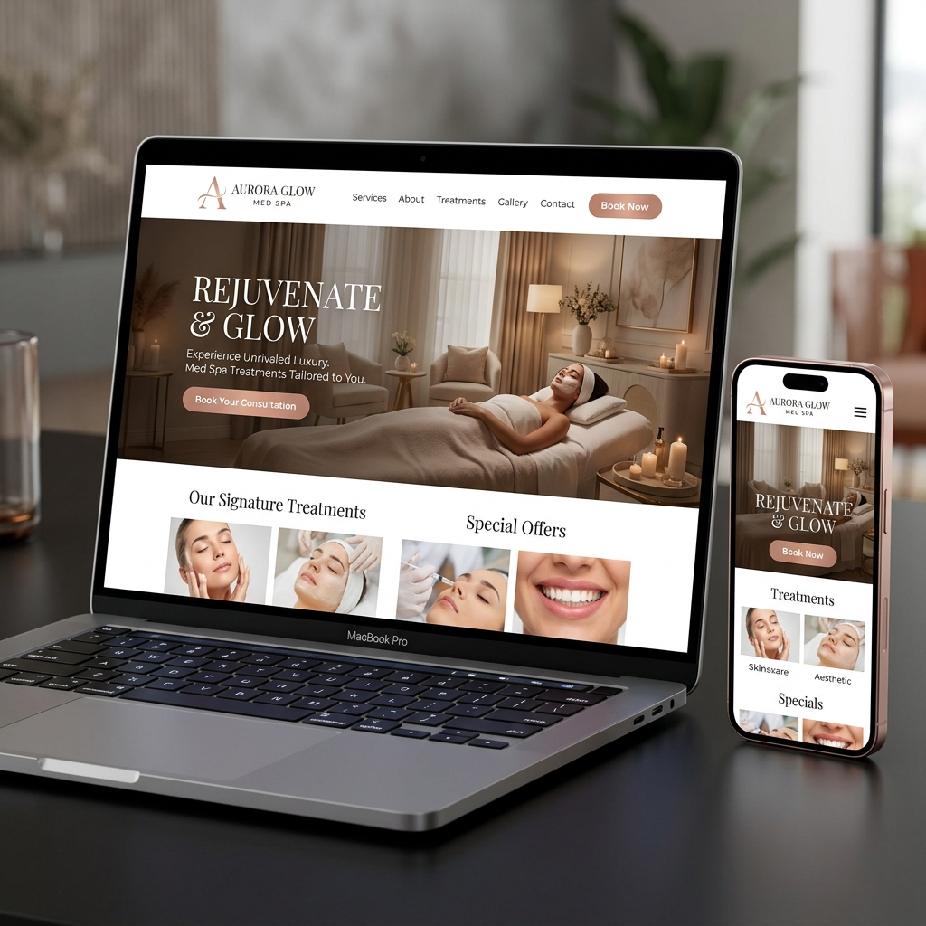Aurora Glow Med Spa — premium website design