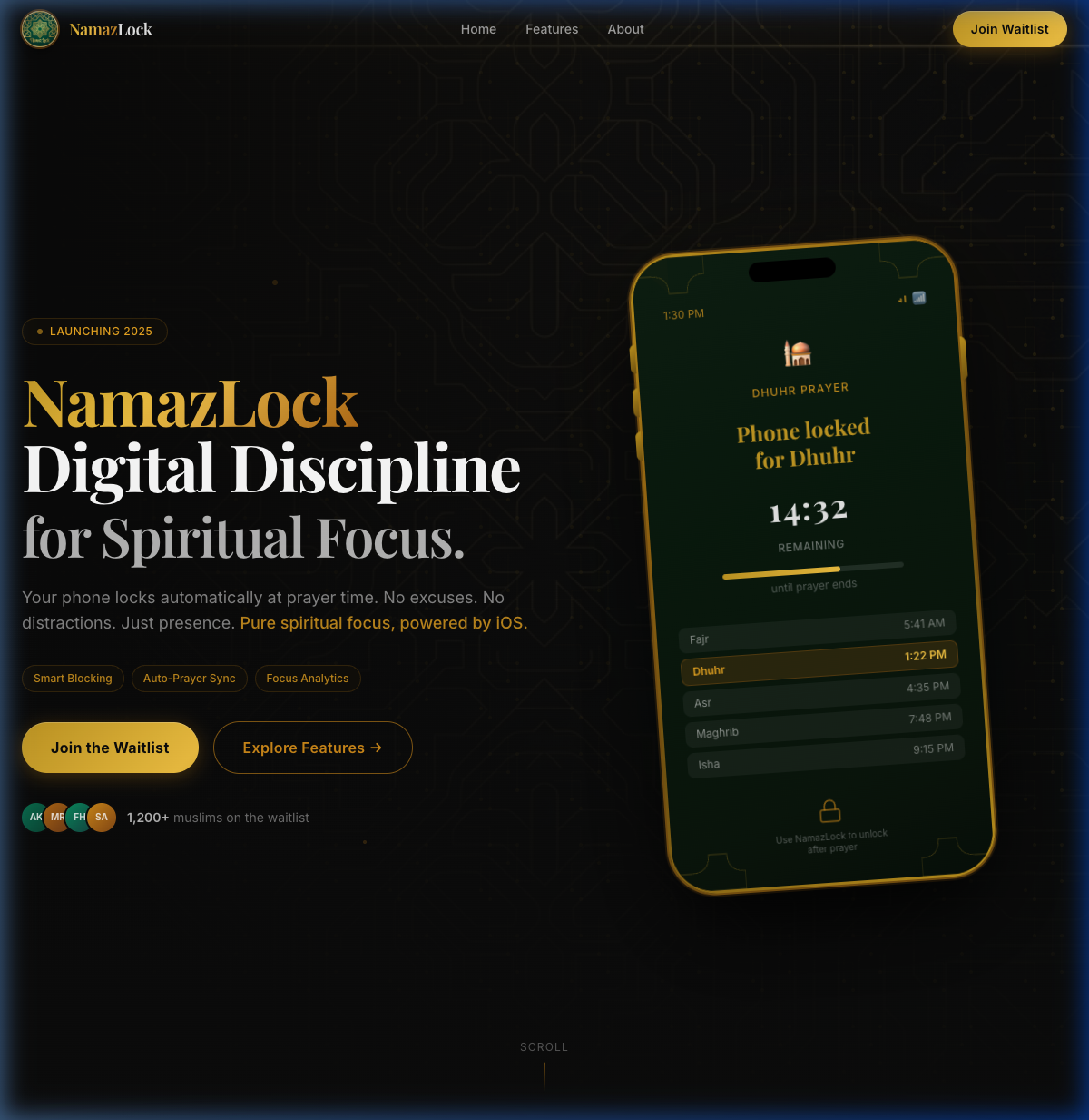 NamazLock — digital discipline for spiritual focus